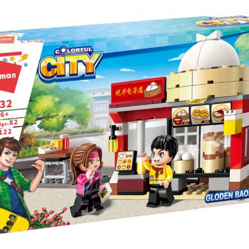 Lego-Qman-Colorful City-Gloden Baozi Shop