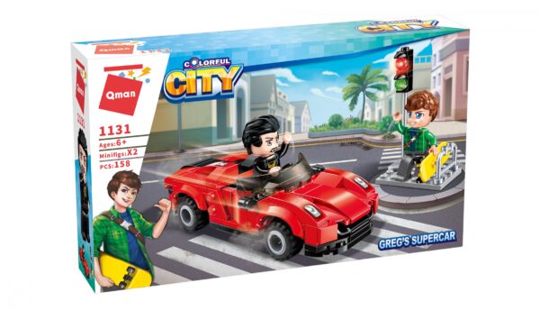 Lego-Qman-Colorful City-Gregs Super Car
