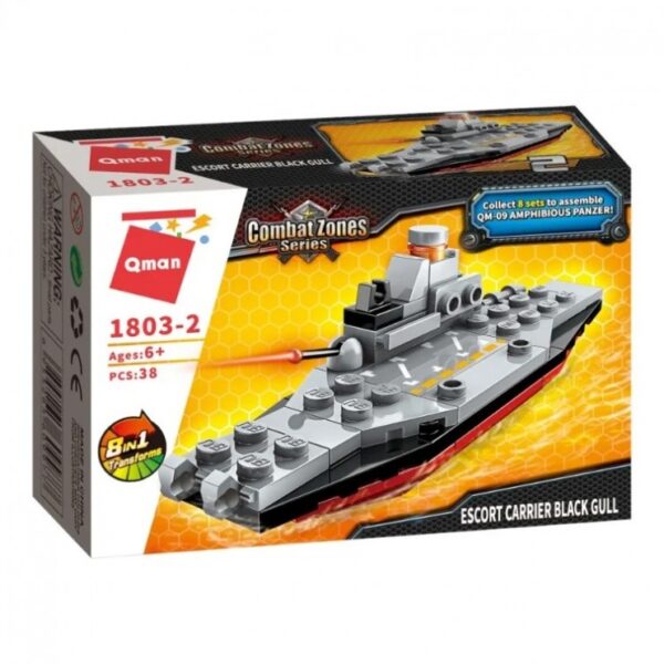 Lego-Qman-Combat Zones-QM09 Amphibious Panzer-Escort Carrier Black Gull