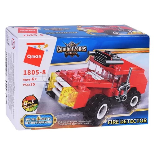 Lego-Qman-Combat Zones-Water Cannon Fire Truck-Fire Detector