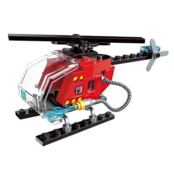 Lego-Qman-Combat Zones-Water Cannon Fire Truck-Rescue Helicopter-1