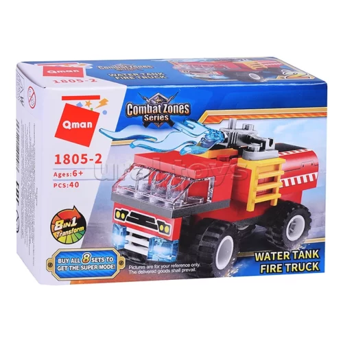 Lego-Qman-Combat Zones-Water Cannon Fire Truck-Water Tank Fire Truck