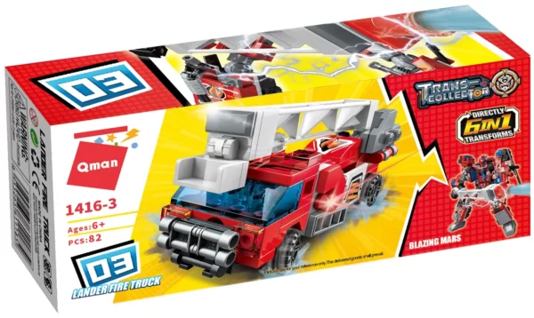 Lego-Qman-Trans Collector-Blazing Mars-Lander Fire Truck
