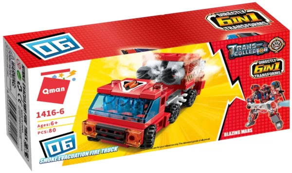 Lego-Qman-Trans Collector-Blazing Mars-Smoke Evacuation Fire Truck