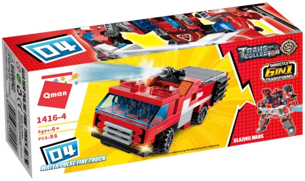 Lego-Qman-Trans Collector-Blazing Mars-Water Pulse Fire Truck